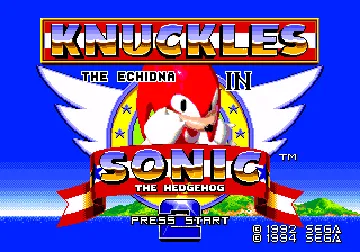 Sonic & Knuckles + Sonic The Hedgehog 2 (World) screen shot title